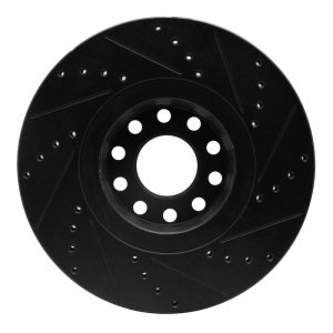 Volkswagen Passat Brake Rotor (1) - Front Left - R1 Concepts - Drilled & Slotted - Black - `02-`05 Volkswagen Passat Brake Rotor (1) - Front Left - R1 Concepts - Drilled & Slotted - Black - `02-`05